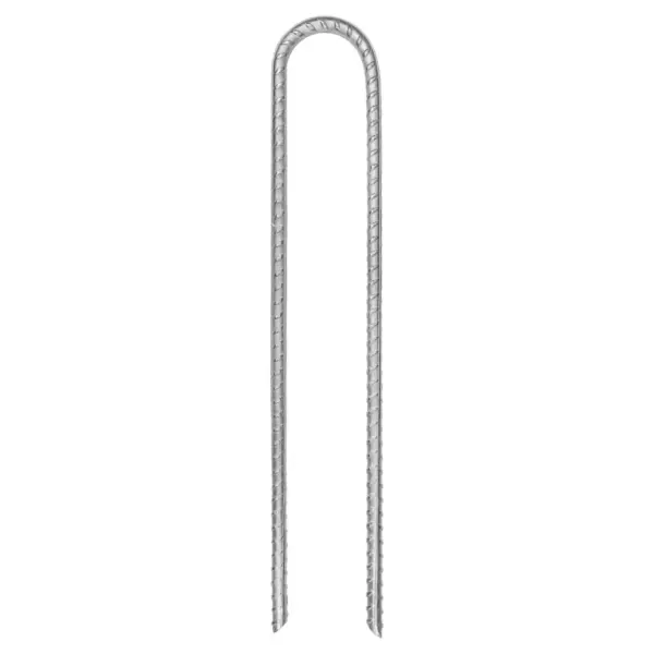 U-kujulised tsingitud terasest telgivaiad, 6 tk, 30 cm, Ø 7 mm - 2