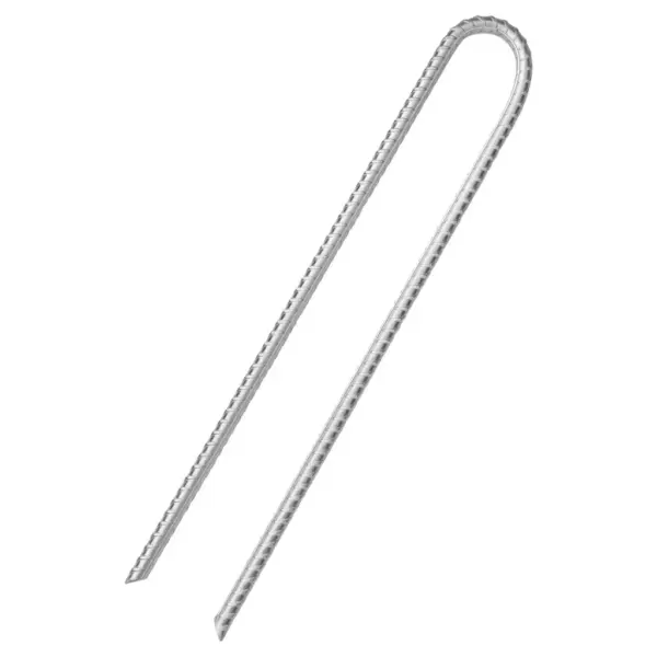 U-kujulised keermestatud telgivaiad, 6 tk, 37 cm, Ø10 mm, tsingitud teras - 3