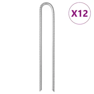 U-kujulised telgivaiad, tsingitud teras, 37 cm, Ø10 mm, 12 tk