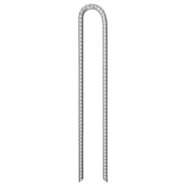U-kujulised telgivaiad keermestatud pinnaga, 6 tk, 41,5 cm, tsingitud teras - 2