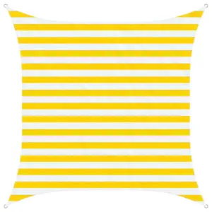 UV-kindel kandiline päikesepuri, kollane-valge, 2 x 2 m, 100% polüester Oxford