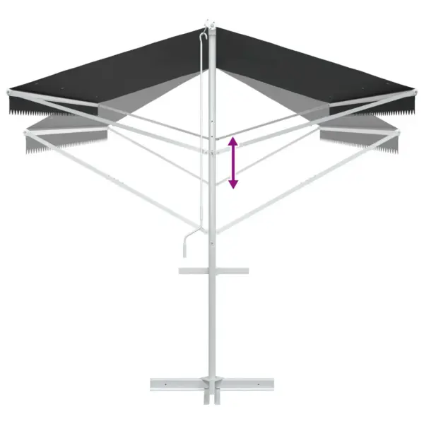 Vabaltseisev terrassivarikatus, antratsiit, 6 x 3 m, polüester – 9