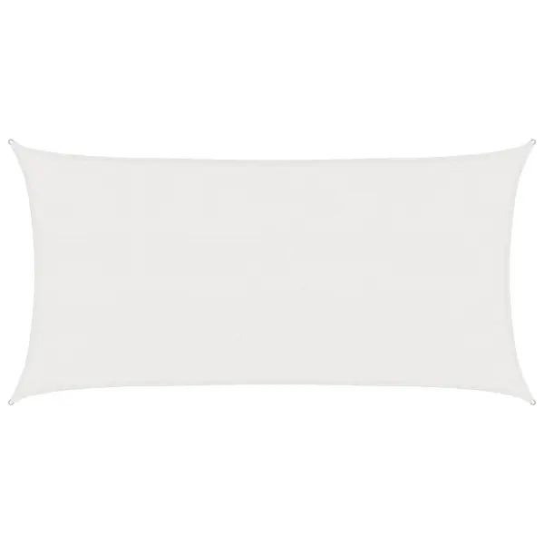 Ristkülikukujuline päikesepuri, valge HDPE, 2 x 6 m - 2
