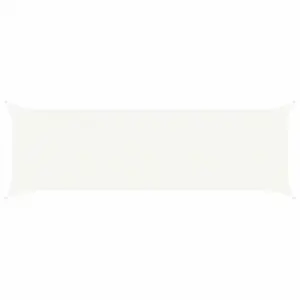 Valge ristkülikukujuline päikesepuri 6 x 2 m, polüester oxford