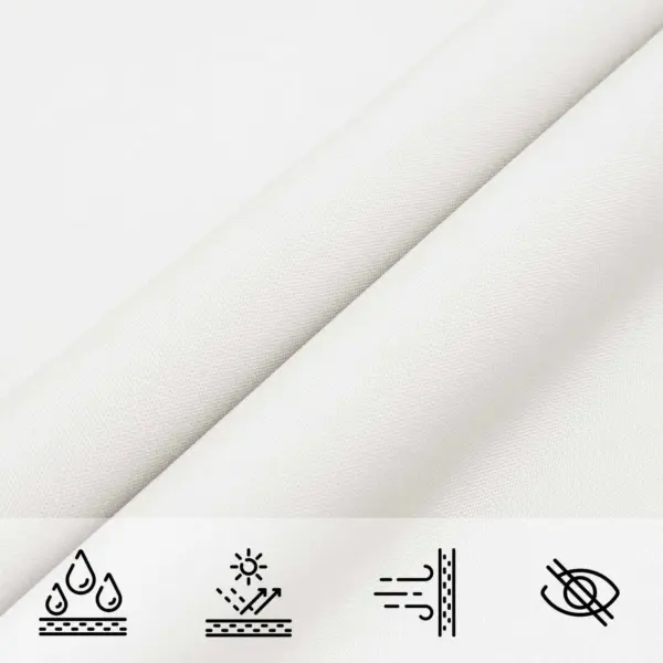 Valge ristkülikukujuline päikesepuri 6 x 2 m, polüester oxford – 6
