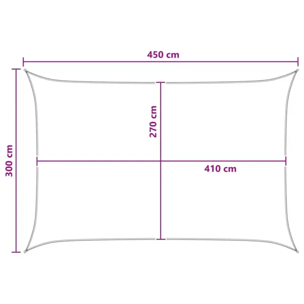 Ristkülikukujuline varjupuri, sinine-valge HDPE, 3 x 4,5 m – 8