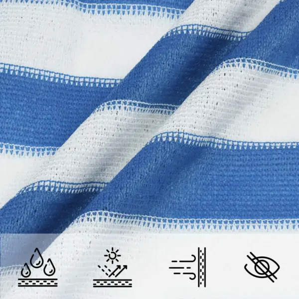 Kandiline HDPE varjupuri, sinine-valge, 4,5 x 4,5 m – 4
