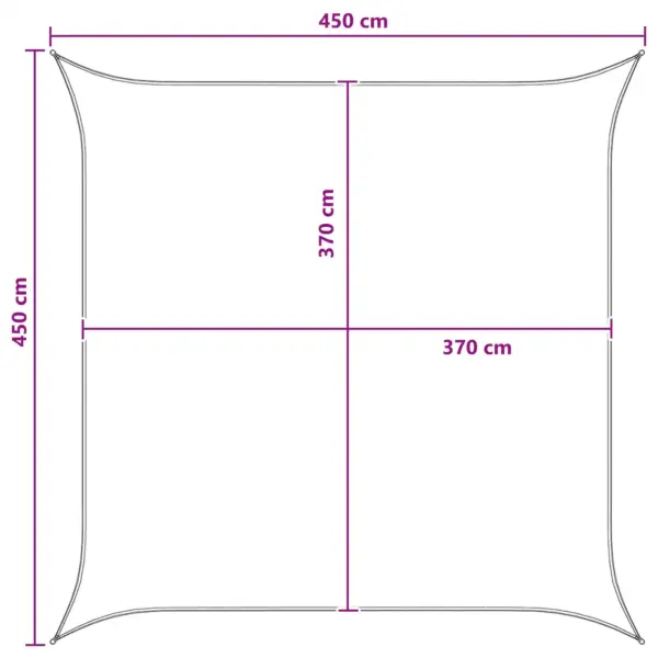Kandiline HDPE varjupuri, sinine-valge, 4,5 x 4,5 m – 8
