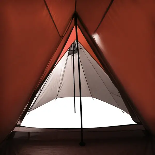 Veekindel A-raamiga matkatelk 3 inimesele, hall/oranž, varikatuse ja kandekotiga, 470 x 220 x 170 cm – 10