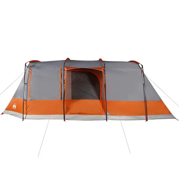 Veekindel tunneltelk varikatusega, 4 inimesele, hall ja oranž, 580 x 320 x 205 cm – 7