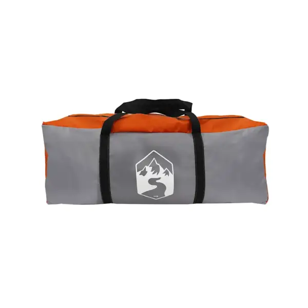 Veekindel autotelk 4 inimesele varikatusega, hall/oranž, 435 x 320 x 213 cm – 12