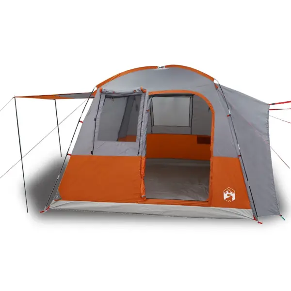 Veekindel autotelk 4 inimesele varikatuse ja kandekotiga, hall/oranž, 314 x 314 x 240 cm, PU-kattega 185T polüester – 2