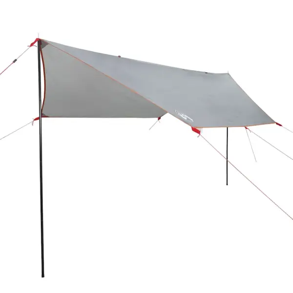 Veekindel autotelk varikatusega, hall ja oranž, 410 x 250 x 200 cm – 2