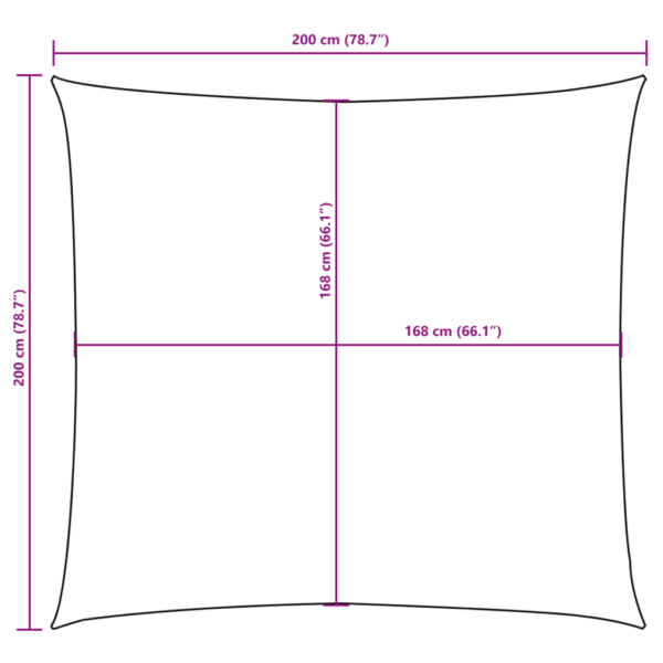 Veekindel oxford-kangast päikesepuri, kandiline, beež, 2 x 2 m – 10