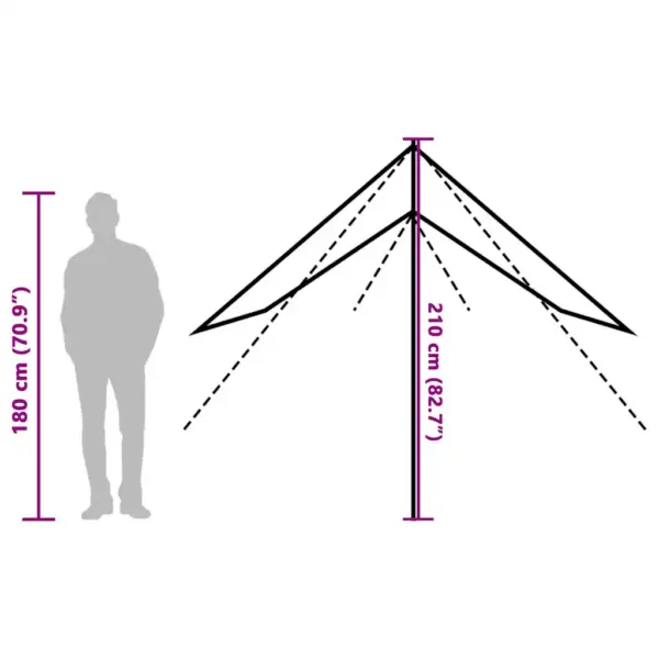 Veekindel matka tuulevari, sinine, 430 x 380 x 210 cm – 11
