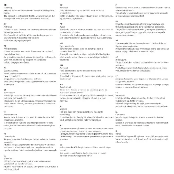 Veekindel matka tuulevari, sinine, 430 x 380 x 210 cm – 12