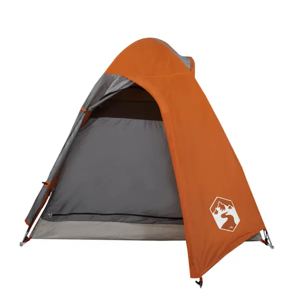 Veekindel kuppelmatkatelk 2 inimesele, oranž, PU-kattega 185T polüester, eemaldatava vihmakatte ja E-pordiga, 254 x 135 x 112 cm – 5
