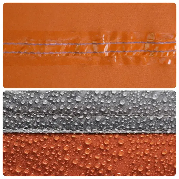 Veekindel kuppelmatkatelk 4 inimesele, oranž, PU-kattega polüester, 300 x 250 x 132 cm – 13