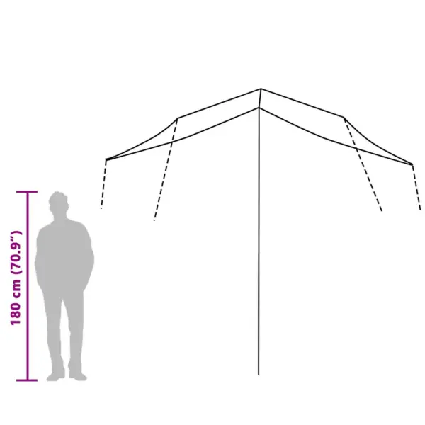Veekindel matkatuulevari, roheline PU-kattega polüester, 360 x 294 cm – 10