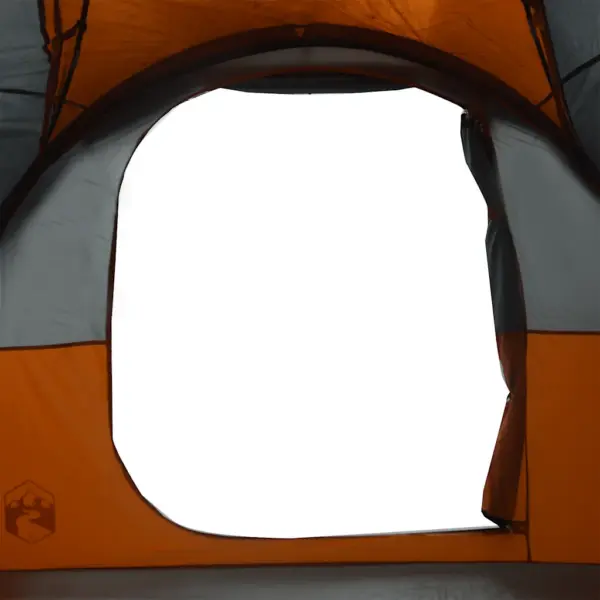 Veekindel peretelk 6 inimesele, tunneltelk, hall ja oranž, 564 x 260 x 185 cm – 9