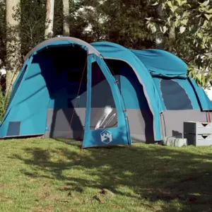 Veekindel peretelk 6 inimesele verandaga, sinine, 500 x 305 x 200–205 cm