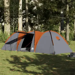 Veekindel peretelk 8 inimesele, kuppeltelk, hall ja oranž, 712 x 270 x 200 cm