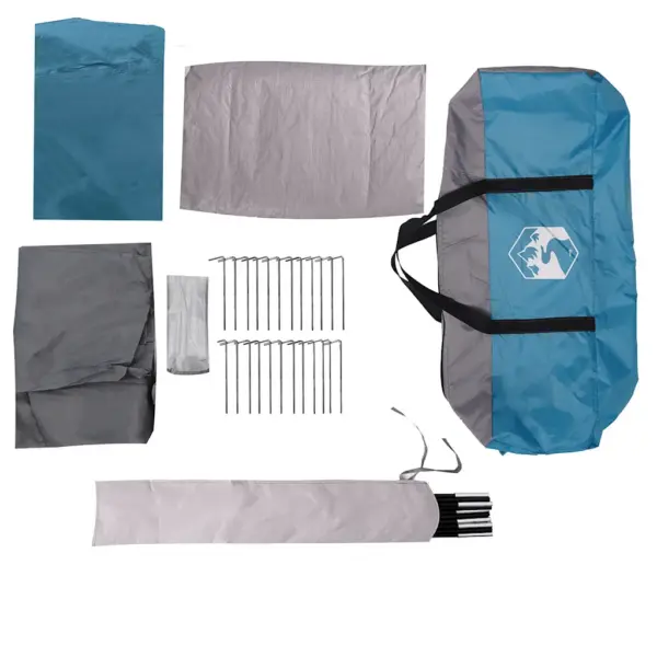 Veekindel peretelk 8 inimesele, sinine tipi telk, 490 x 459 x 196 cm – 13