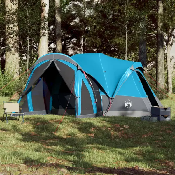Veekindel peretelk 8 inimesele, sinine tipi telk, 490 x 459 x 196 cm – 3