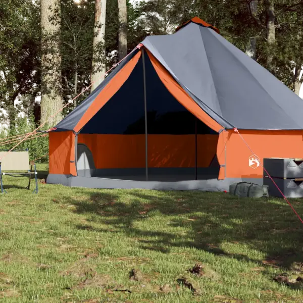 Veekindel peretelk 8 inimesele, tipi kujuline, hall ja oranž, 410 x 410 x 250 cm – 3