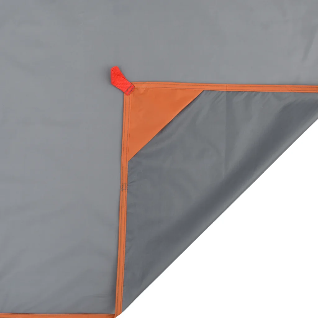 Veekindel piknikutekk kinnitusvaiade ja kandekotiga, hall/oranž, 205 x 155 cm