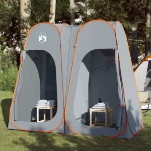 Veekindel pop-up privaatsustelk, 2 uksega, hall/oranž, 233 x 120 x 193 cm