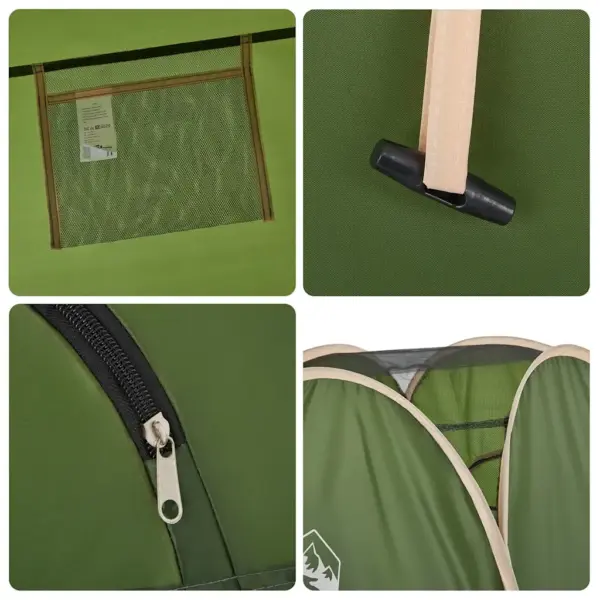 Veekindel roheline privaatsustelk pop-up süsteemiga, 120 x 120 x 185 cm – 13