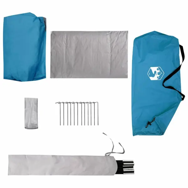 Veekindel seljakotitelk 4 inimesele, sinine 185T polüester PU-kattega, 280 x 239 x 138 cm – 8