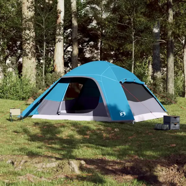 Veekindel sinine kuppel-peretelk 6 inimesele, PU-kattega 185T polüster, 335 x 396 x 178 cm – 3