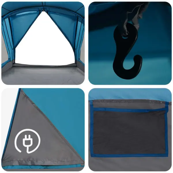Sinine peretelk hea ventilatsiooniga ja E-portiga, 550 x 555 x 208 cm, 185T polüester PU-kattega – 11