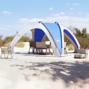 Veekindel taevasinine peotelk 435 x 435 x 244 cm, PU-kattega polüester, kandekotiga