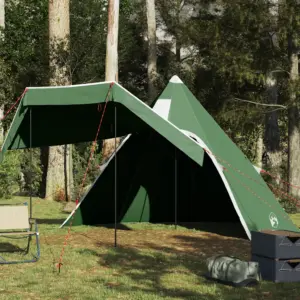 Veekindel tipi matkatelk 5 inimesele, roheline, 366 x 366 x 205 cm