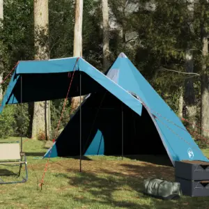 Veekindel tipi matkatelk 5 inimesele varikatusega, sinine