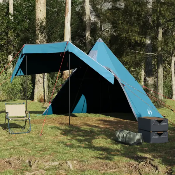 Veekindel tipi matkatelk 5 inimesele varikatusega, sinine – 4