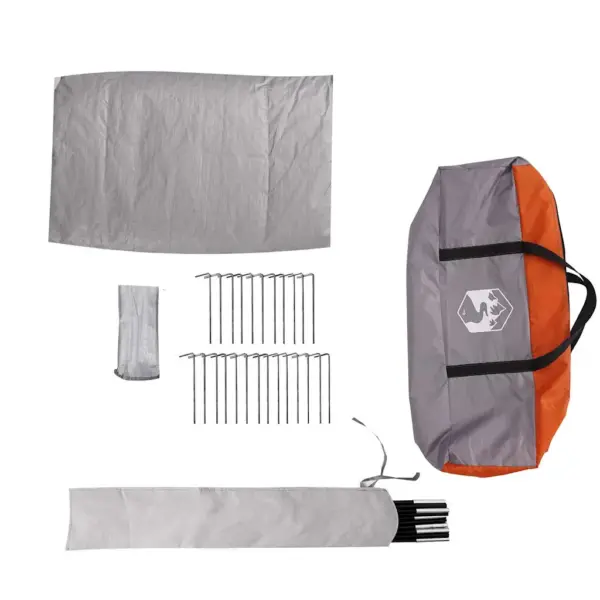 Veekindel tipi peretelk 12 inimesele, hall ja oranž, 600 x 600 x 350 cm – 12