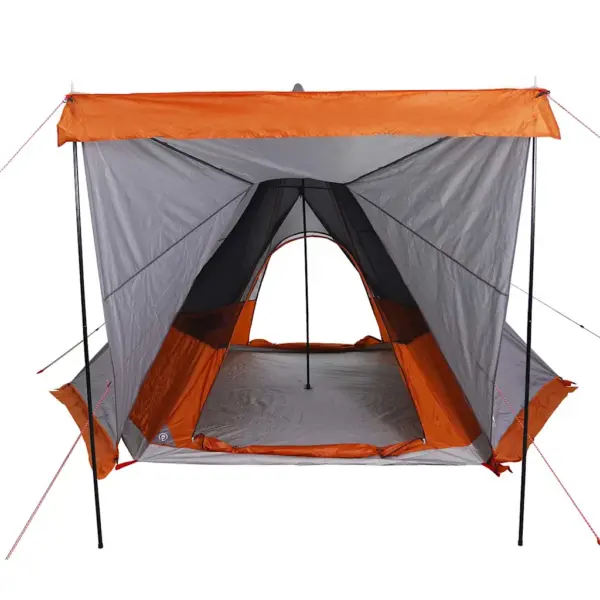 Veekindel tipi peretelk 6 inimesele, hall ja oranž, PU-kattega polüester, 408 x 350 x 240 cm – 5