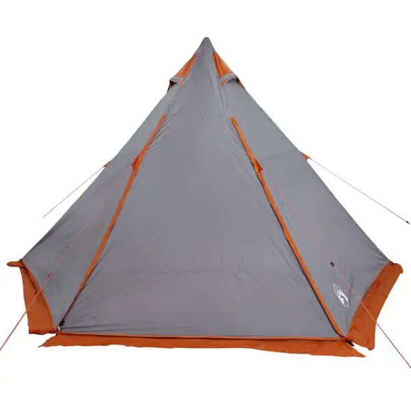Veekindel tipi peretelk 6 inimesele, hall ja oranž, PU-kattega polüester, 408 x 350 x 240 cm – 6