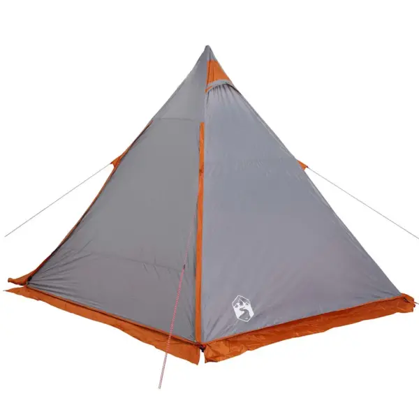 Veekindel tipi peretelk 6 inimesele, hall ja oranž, PU-kattega polüester, 408 x 350 x 240 cm – 9