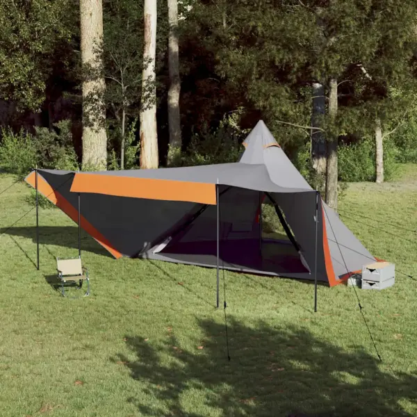 Veekindel tipi peretelk 8 inimesele, hall ja oranž, 486 x 486 cm – 4