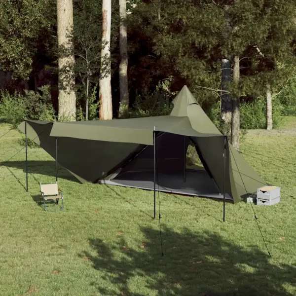 Veekindel tipi peretelk 8 inimesele, oliiviroheline, 486 x 486 x 280 cm – 4