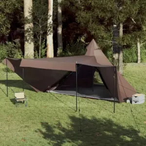 Veekindel tipi peretelk varikatusega, 8 inimesele, pruun, 486 x 486 x 280 cm