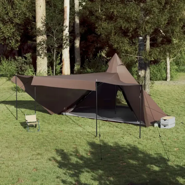 Veekindel tipi peretelk varikatusega, 8 inimesele, pruun, 486 x 486 x 280 cm – 4