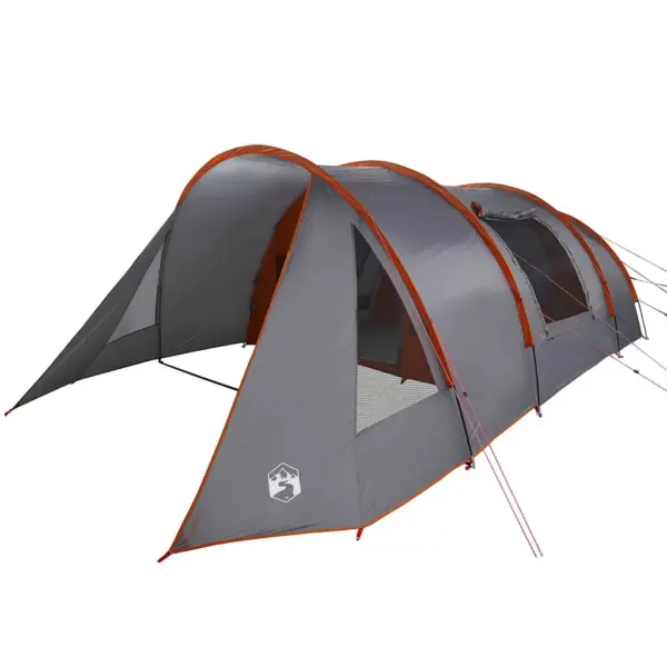 Tunnelitelk 5 inimesele verandaga, hall/oranž, 805 x 405 x 211 cm – 2