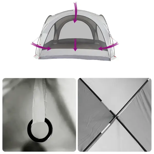 Veekindel peotelk sääsevõrguga, valge, 360 x 360 x 215 cm – 9
