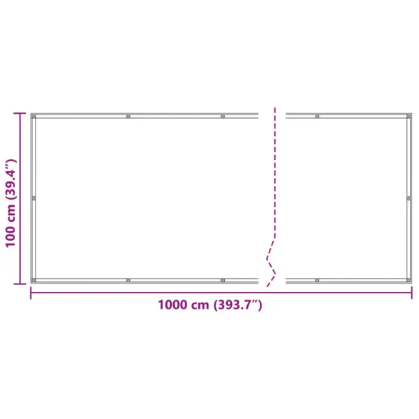 Rõdu privaatsuskate veinipunane Oxfordi kangas 100 x 1000 cm - 7